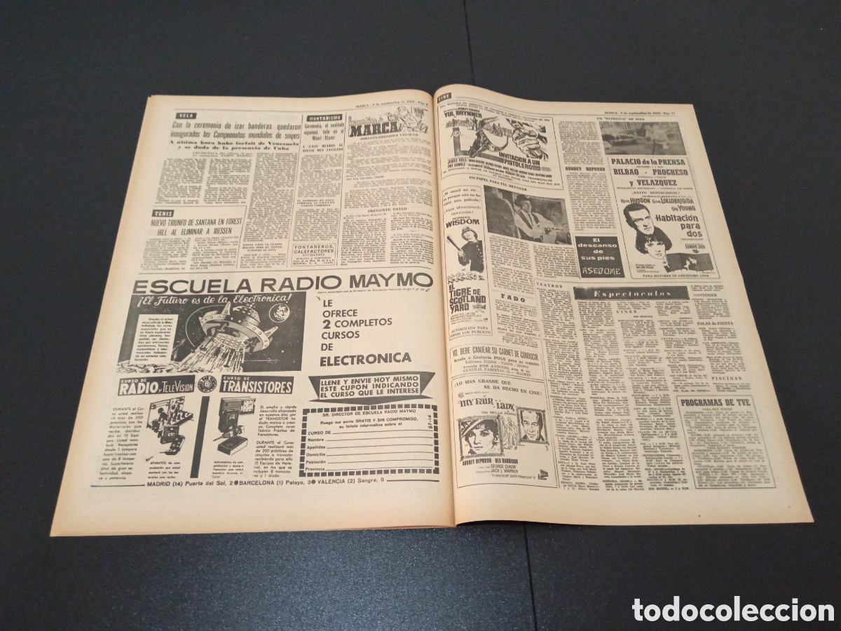 Coleccionismo deportivo: MARCA 09/09/1965 - Foto 5