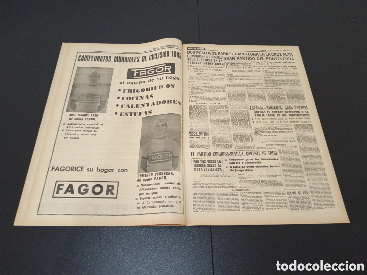 Coleccionismo deportivo: MARCA 13/09/1965 - Foto 4
