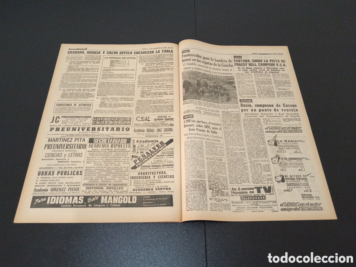 Coleccionismo deportivo: MARCA 13/09/1965 - Foto 6
