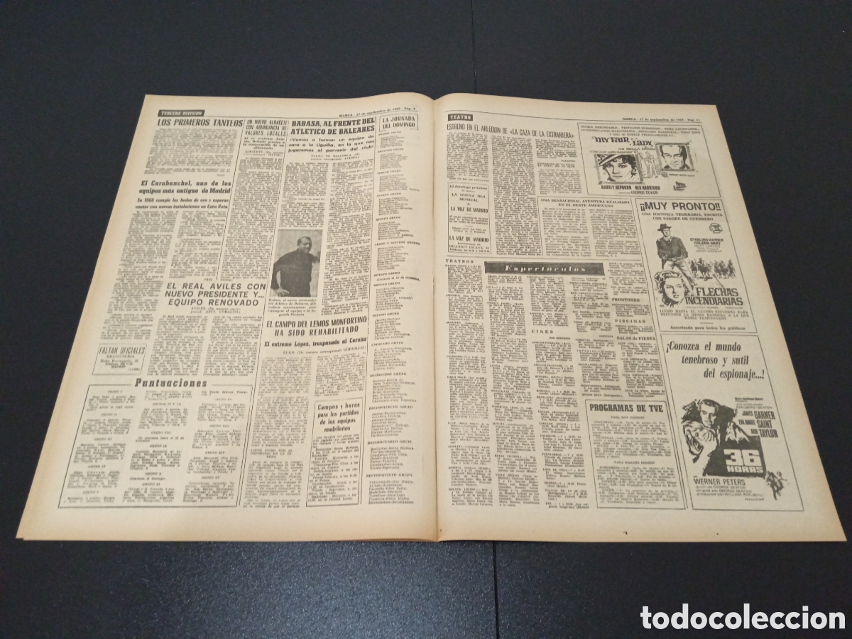 Coleccionismo deportivo: MARCA 17/09/1965 - Foto 3