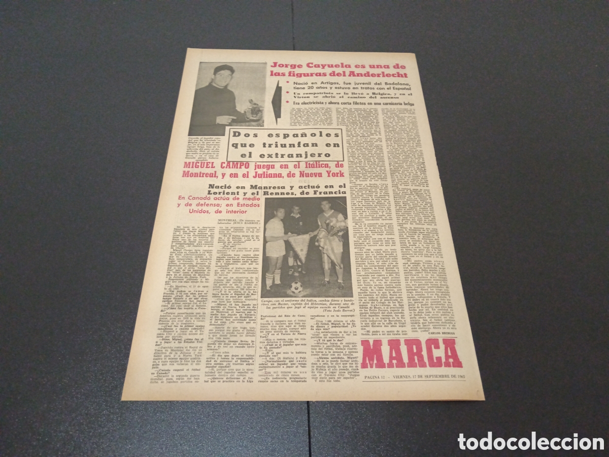 Coleccionismo deportivo: MARCA 17/09/1965 - Foto 4