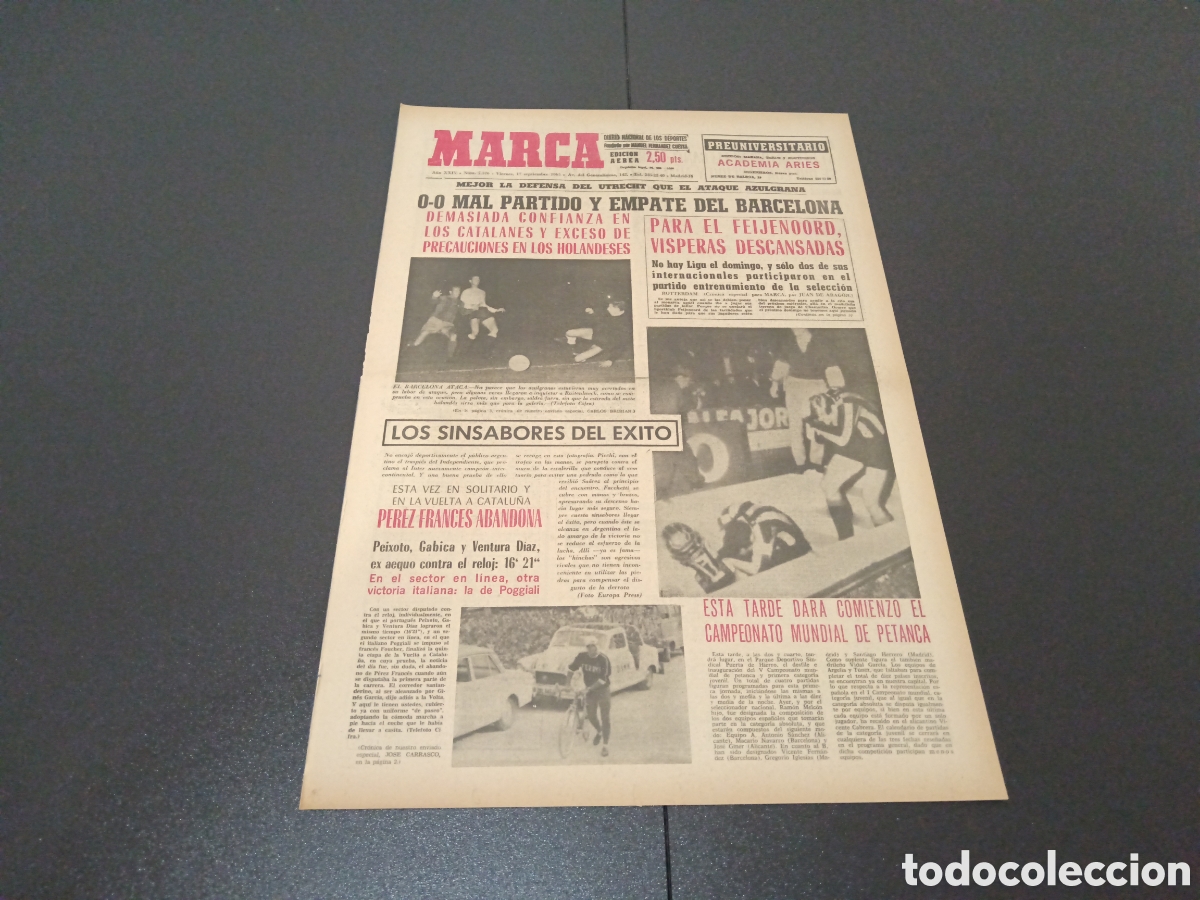 Coleccionismo deportivo: MARCA 17/09/1965 - Foto 1