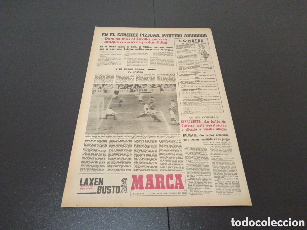 Coleccionismo deportivo: MARCA 20/09/1965 - Foto 7