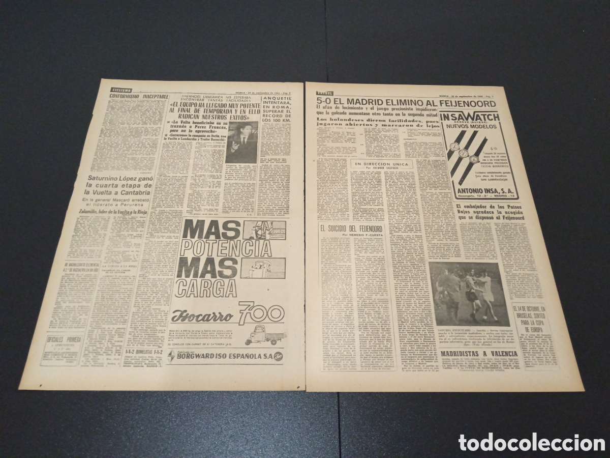 Coleccionismo deportivo: MARCA 23/09/1965 - Foto 2