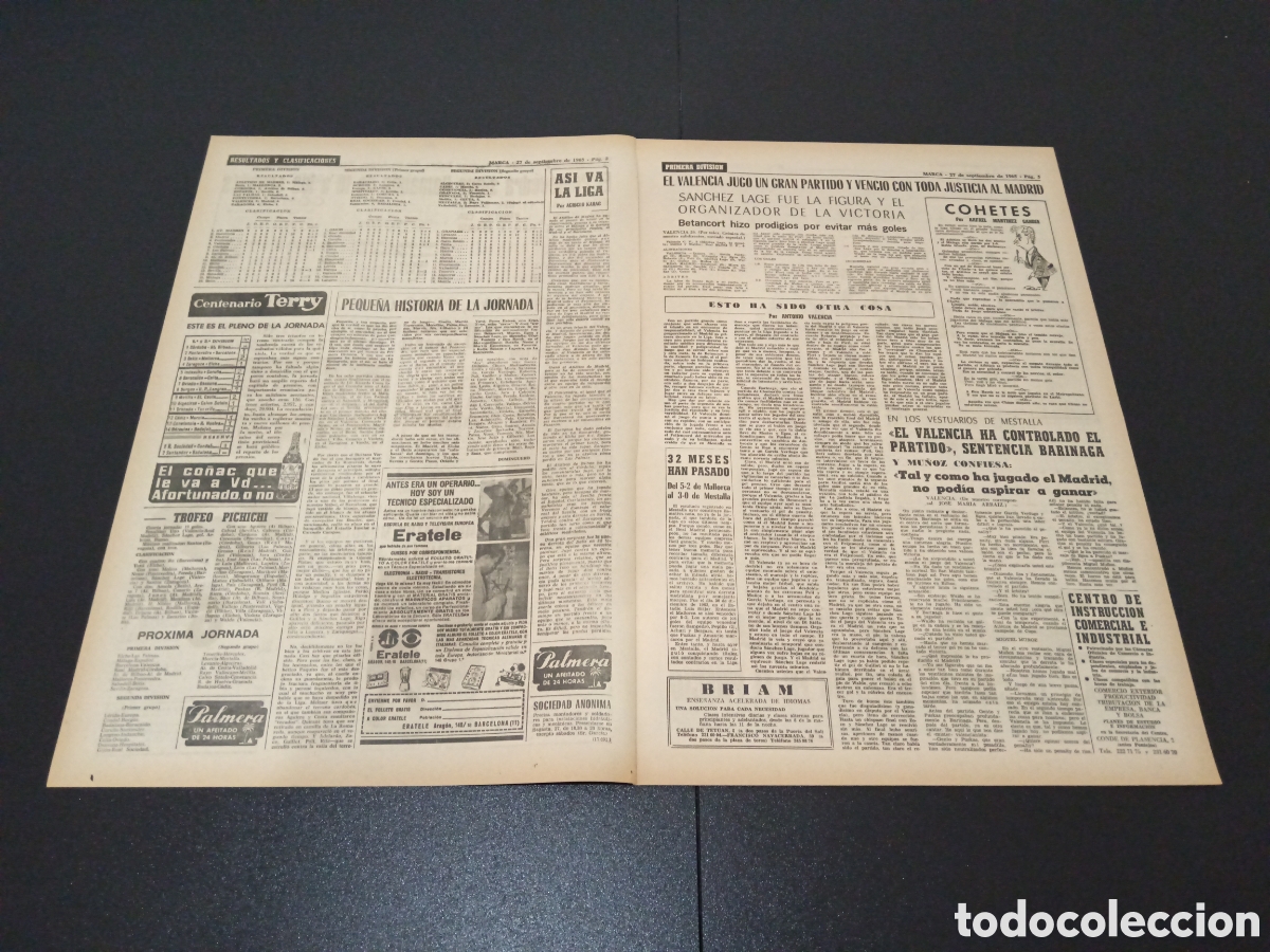 Coleccionismo deportivo: MARCA 27/09/1965 - Foto 2