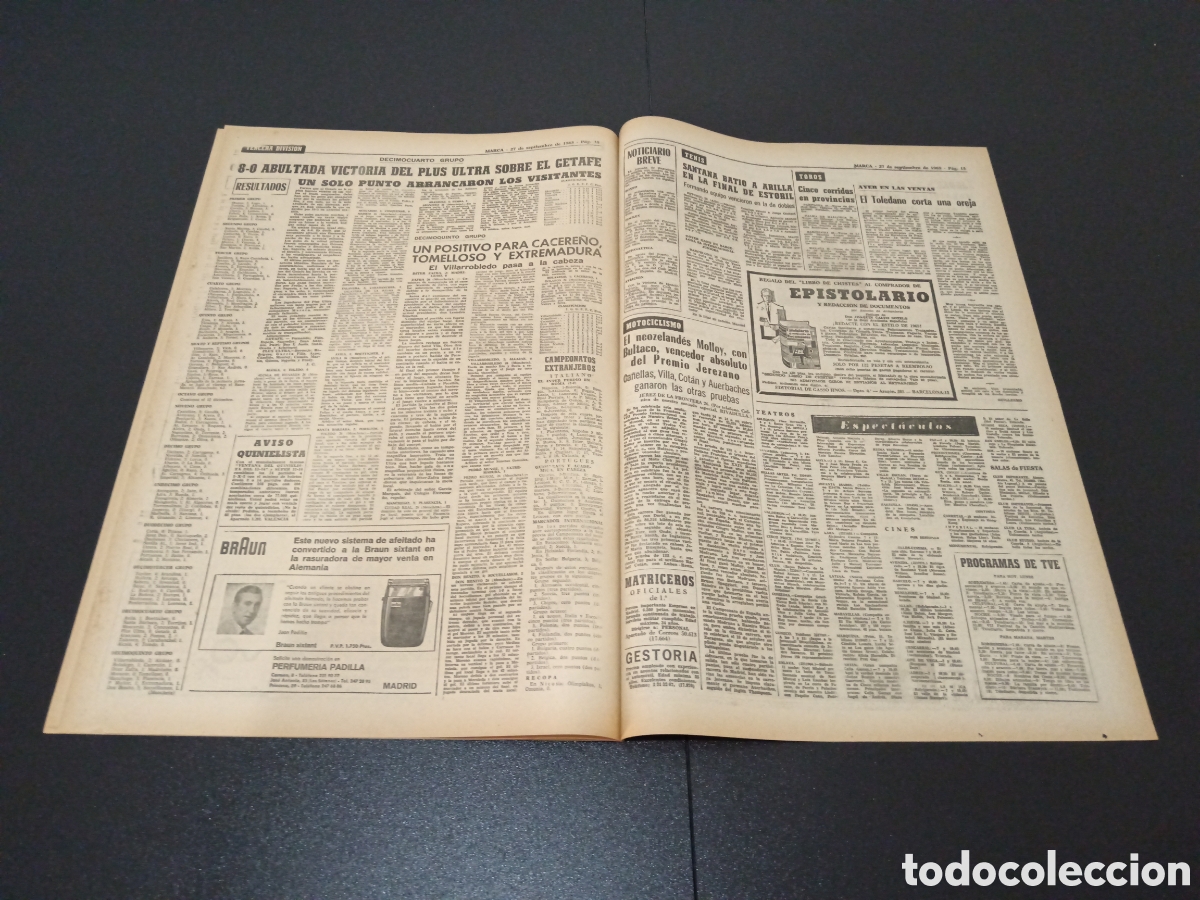Coleccionismo deportivo: MARCA 27/09/1965 - Foto 6