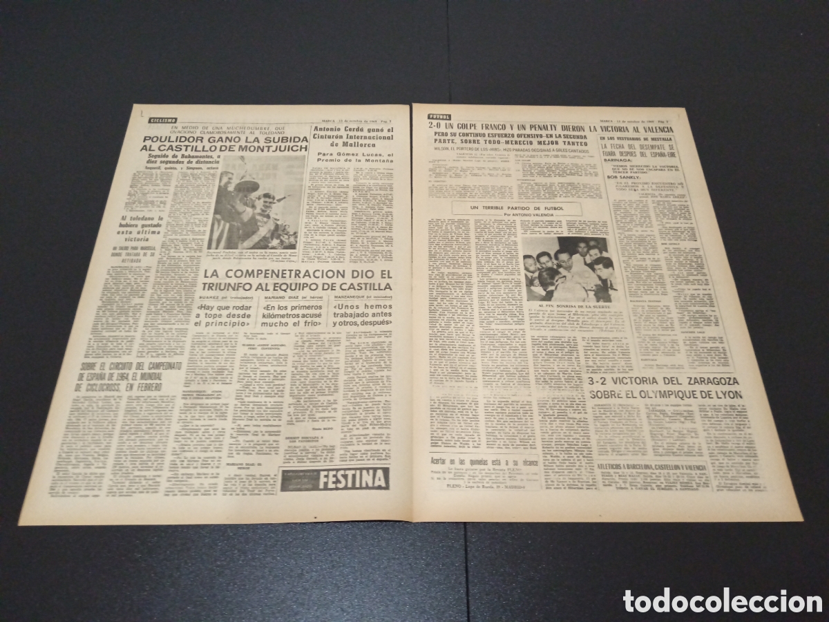 Coleccionismo deportivo: MARCA 13/10/1965 - Foto 2