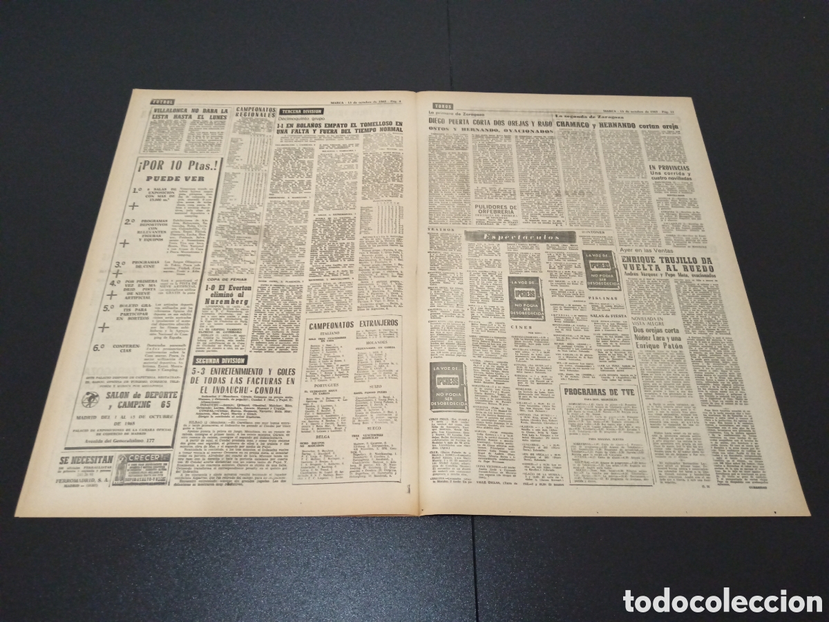 Coleccionismo deportivo: MARCA 13/10/1965 - Foto 3