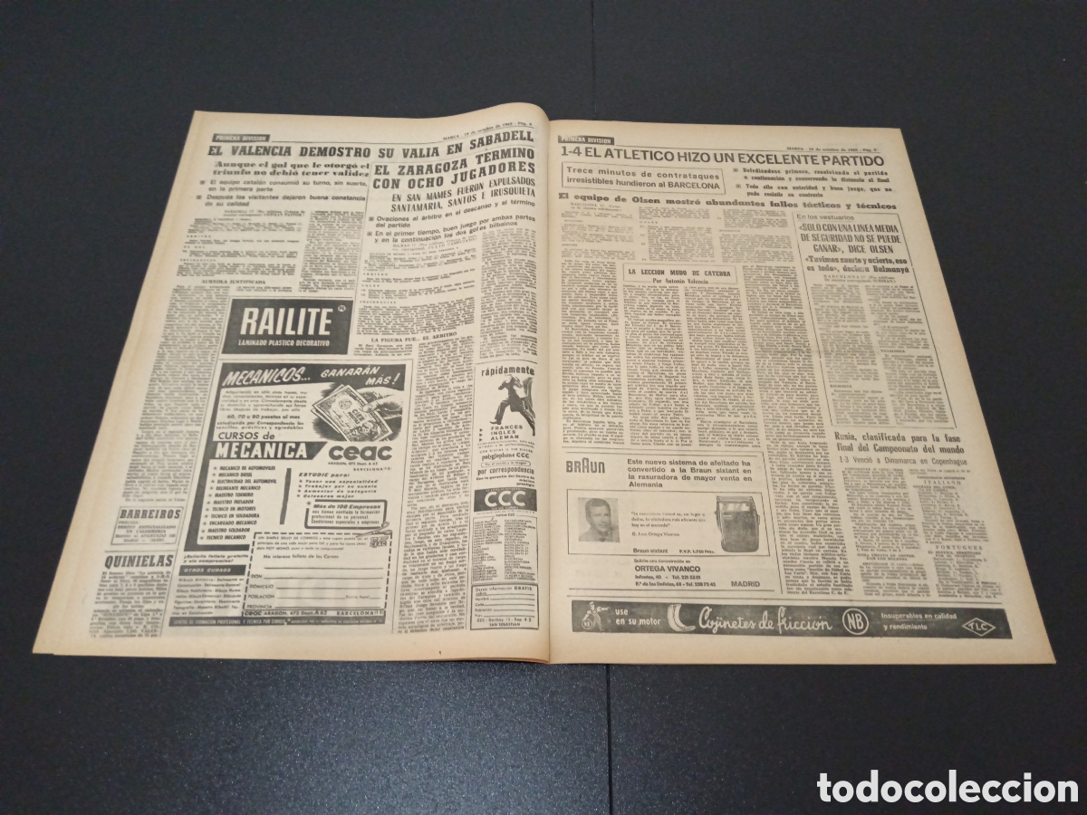 Coleccionismo deportivo: MARCA 18/10/1965 - Foto 3