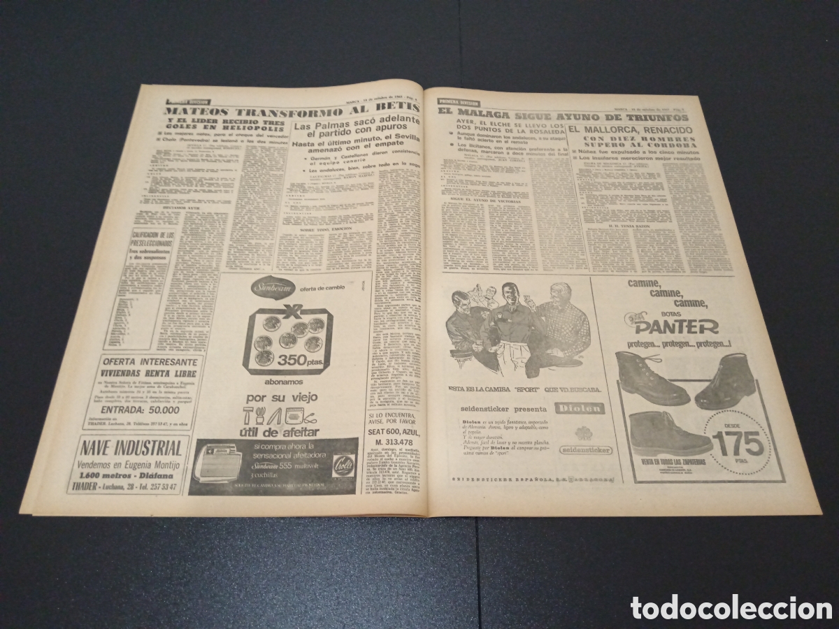 Coleccionismo deportivo: MARCA 18/10/1965 - Foto 4
