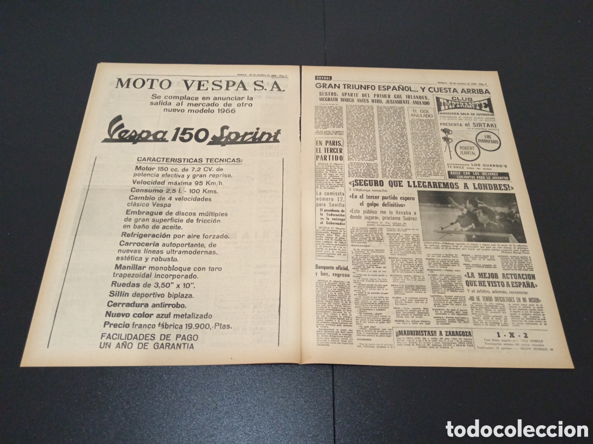 Coleccionismo deportivo: MARCA 28/10/1965 - Foto 3
