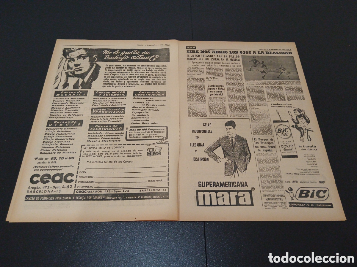 Coleccionismo deportivo: MARCA 11/11/1965 - Foto 3