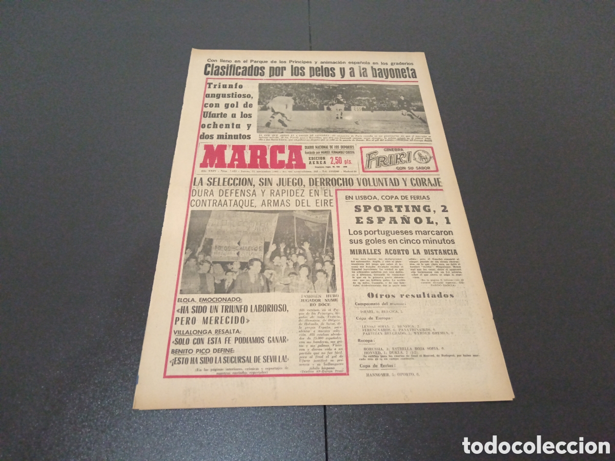 Coleccionismo deportivo: MARCA 11/11/1965 - Foto 1