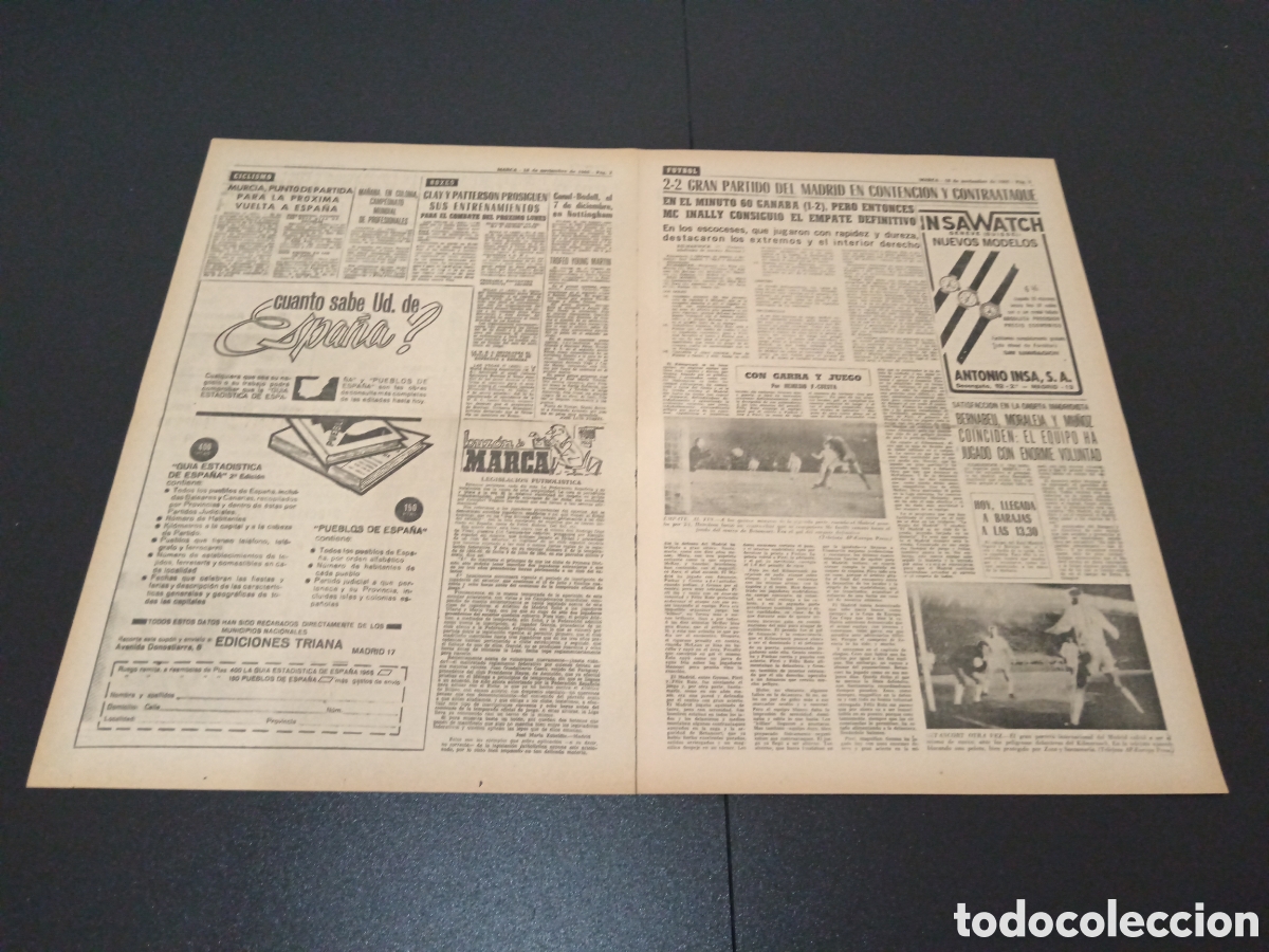 Coleccionismo deportivo: MARCA 18/11/1965 - Foto 2