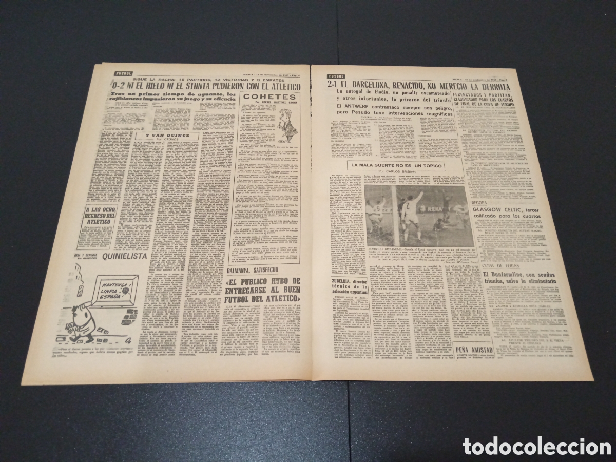 Coleccionismo deportivo: MARCA 18/11/1965 - Foto 3
