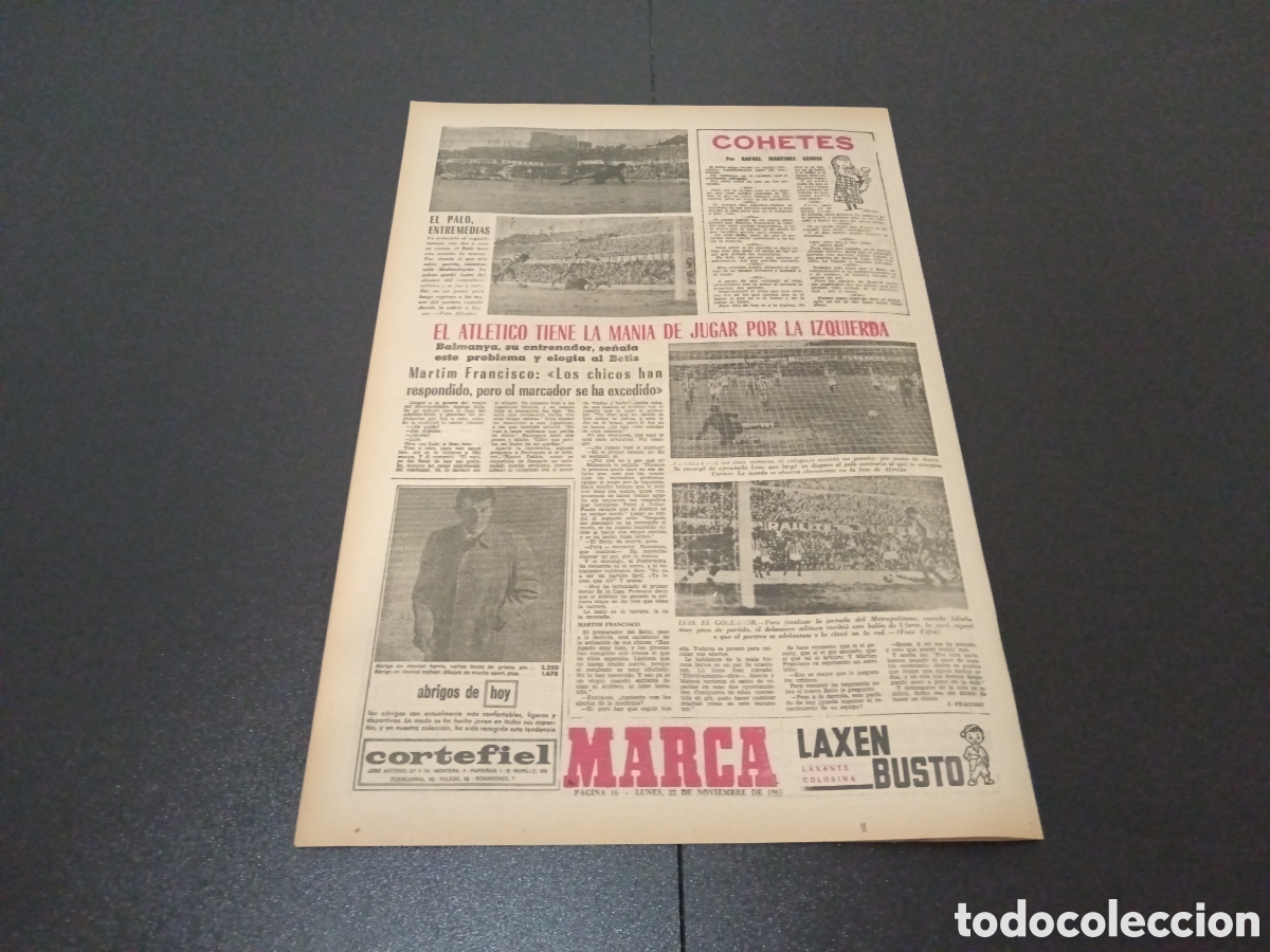 Coleccionismo deportivo: MARCA 22/11/1965 - Foto 7