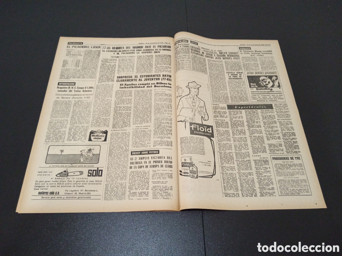 Coleccionismo deportivo: MARCA 29/11/1965 - Foto 7