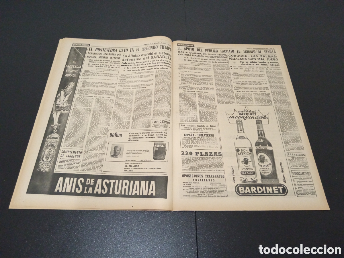 Coleccionismo deportivo: MARCA 06/12/1965 - Foto 4