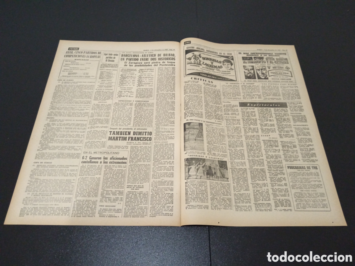 Coleccionismo deportivo: MARCA 09/12/1965 - Foto 5