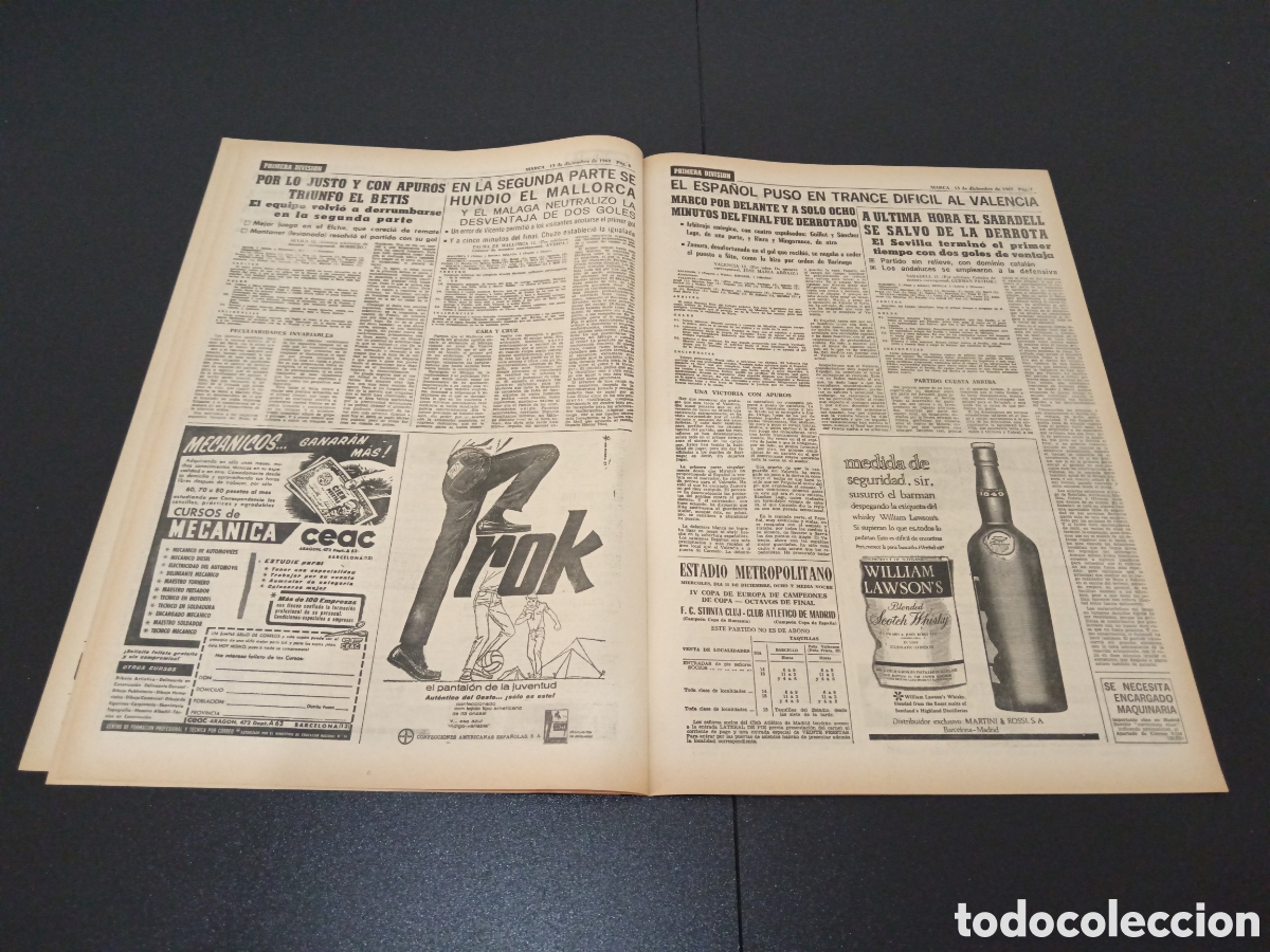 Coleccionismo deportivo: MARCA 13/12/1965 - Foto 4