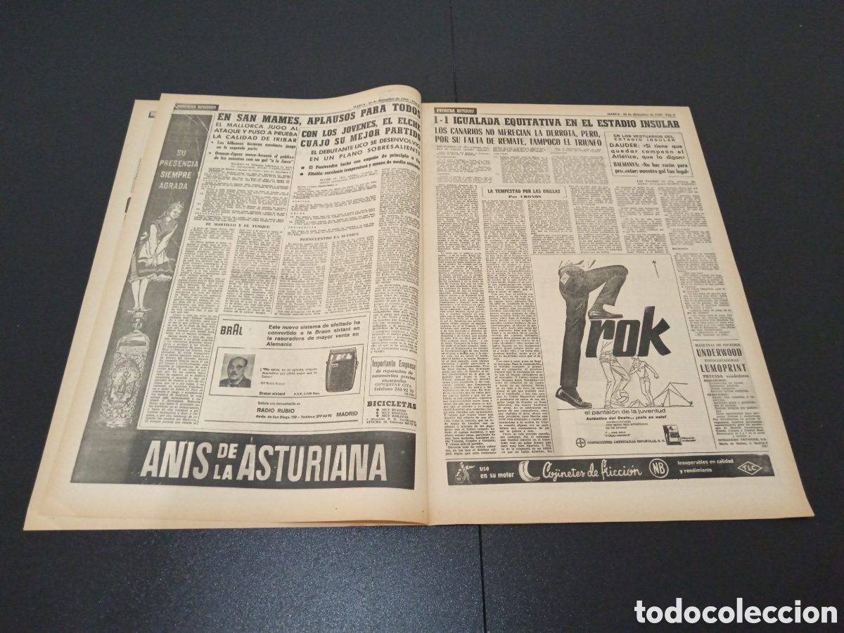 Coleccionismo deportivo: MARCA 20/12/1965 - Foto 3