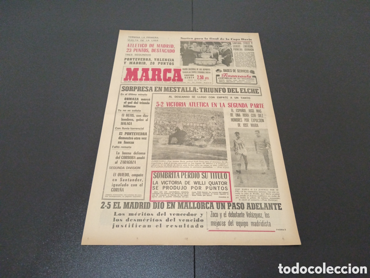 Coleccionismo deportivo: MARCA 27/12/1965 - Foto 1