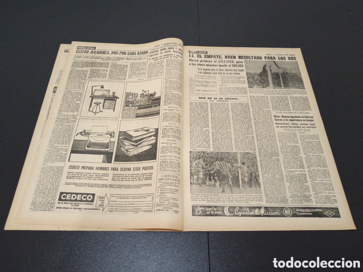 Coleccionismo deportivo: MARCA 17/01/1966 - Foto 3