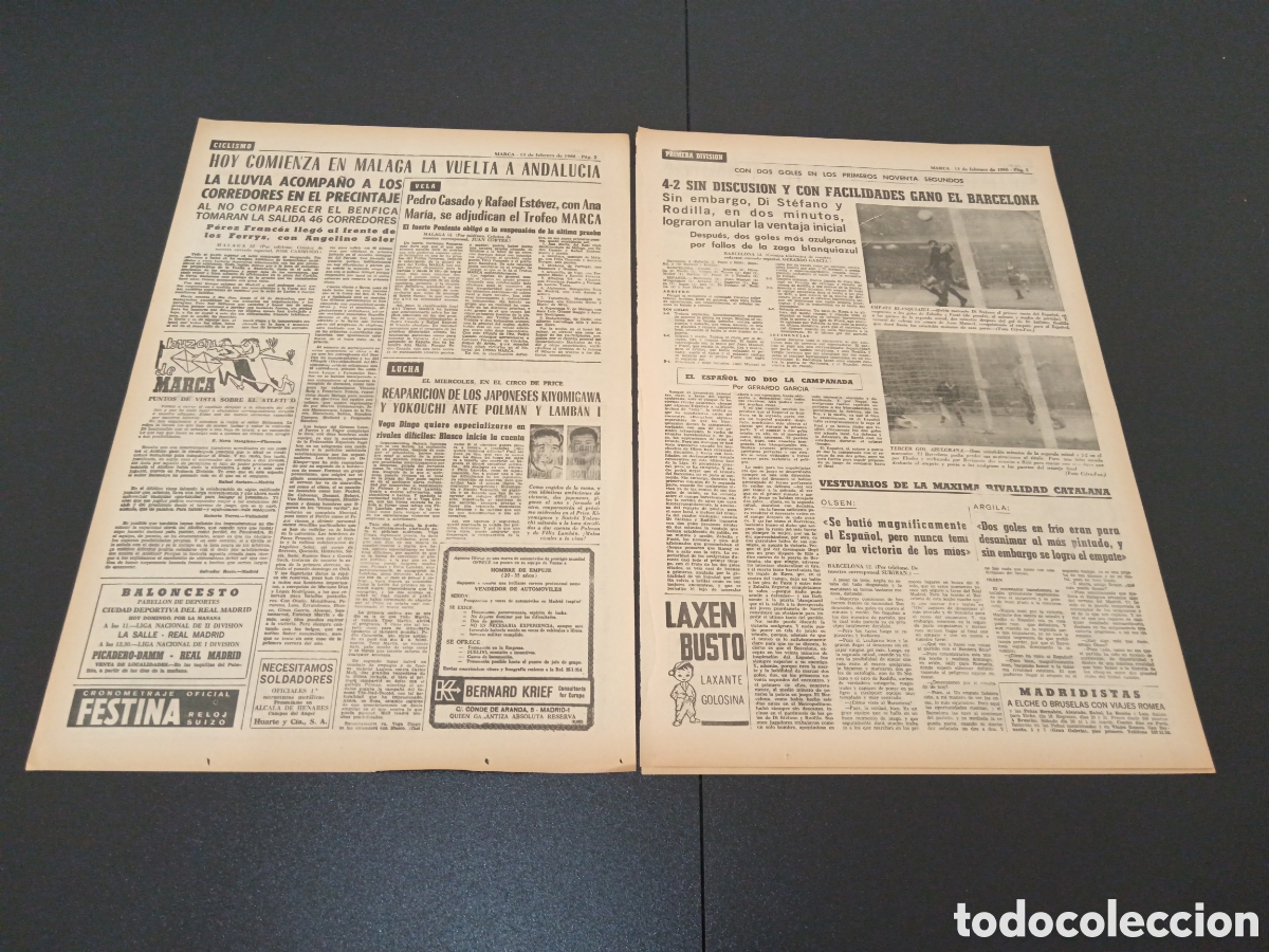 Coleccionismo deportivo: MARCA 13/02/1966 - Foto 2