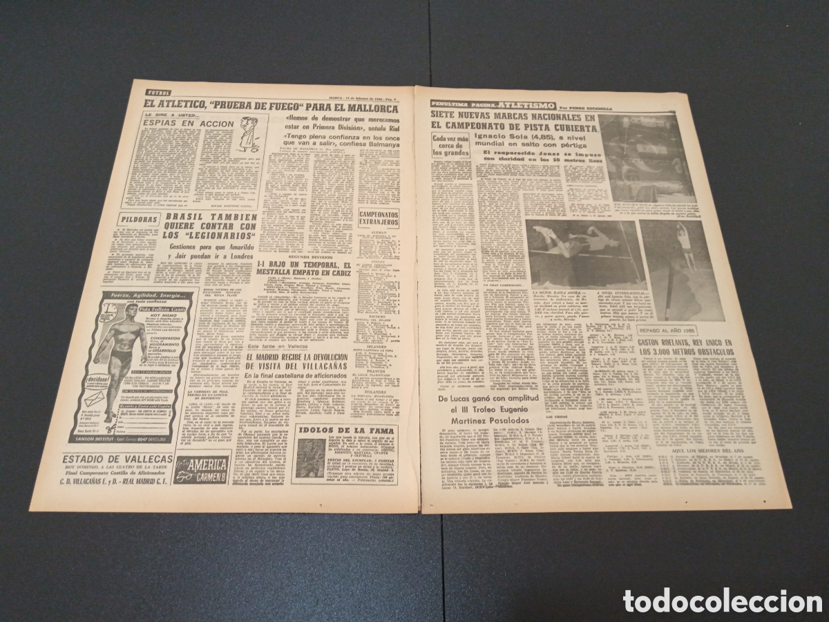 Coleccionismo deportivo: MARCA 13/02/1966 - Foto 3
