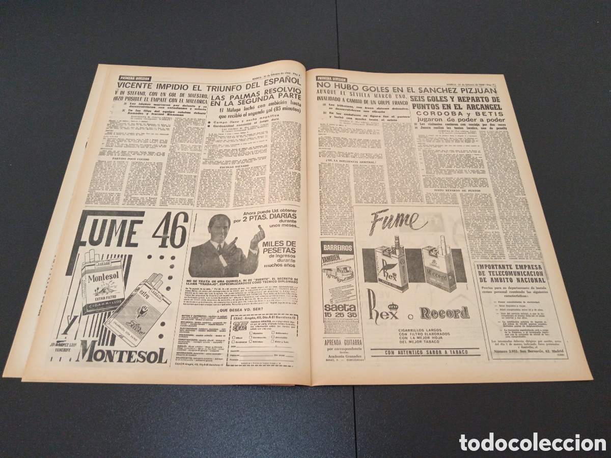 Coleccionismo deportivo: MARCA 21/02/1966 - Foto 4