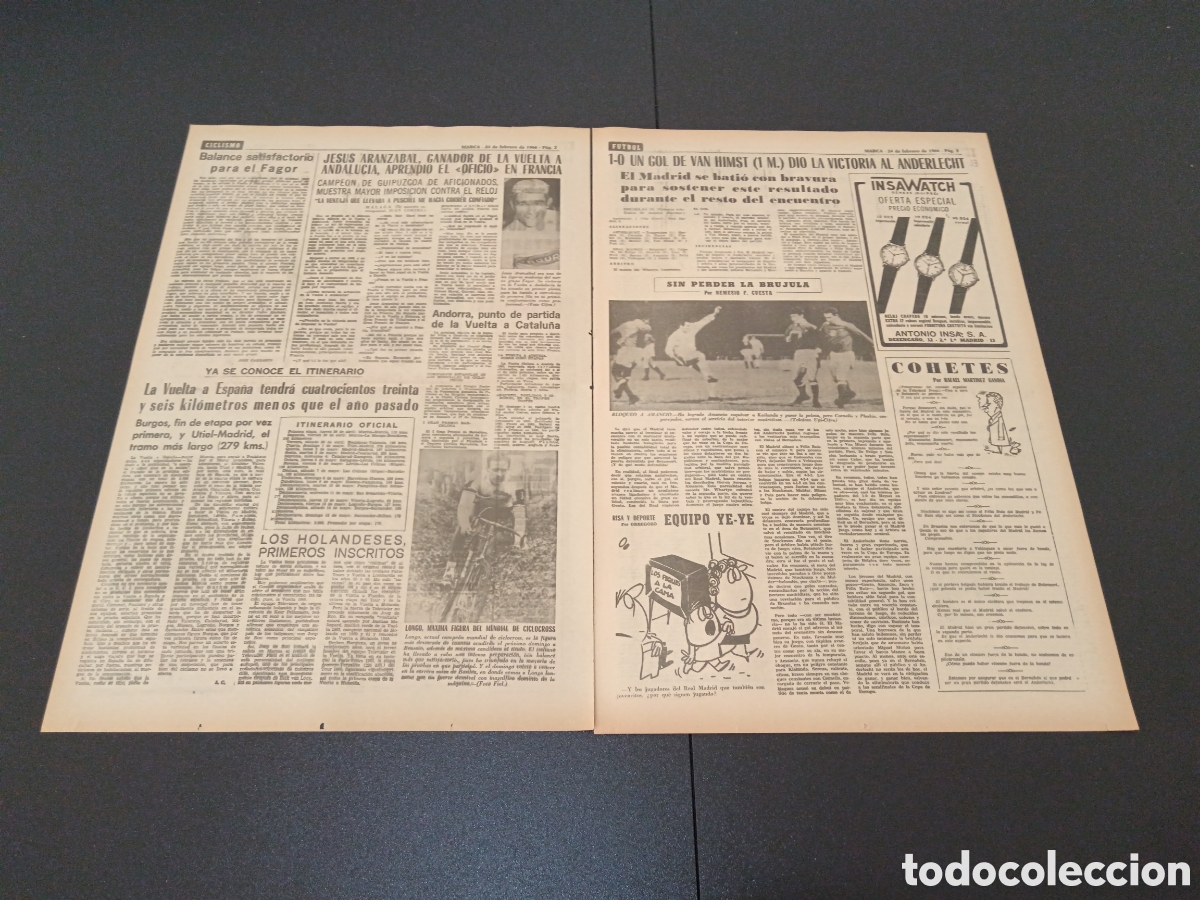 Coleccionismo deportivo: MARCA 24/02/1966 - Foto 2
