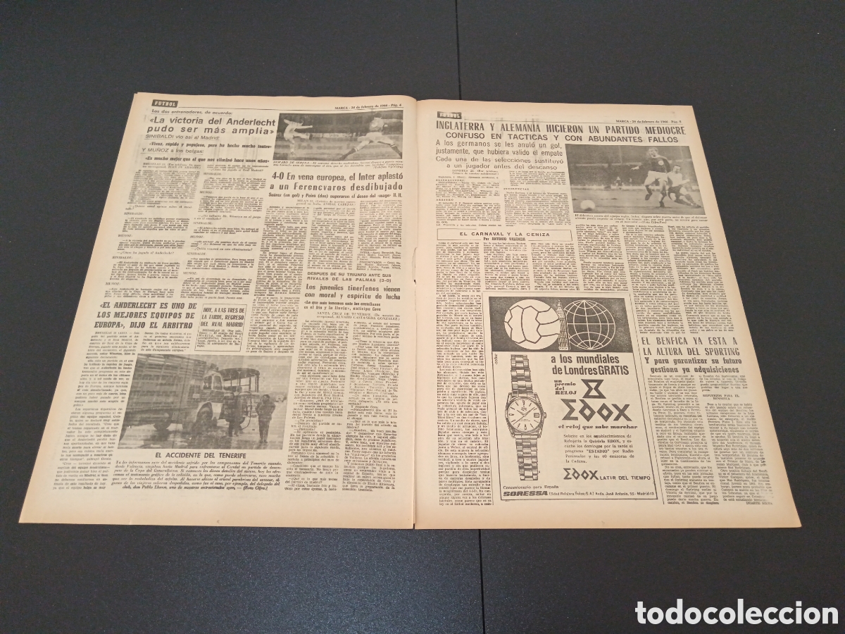 Coleccionismo deportivo: MARCA 24/02/1966 - Foto 3