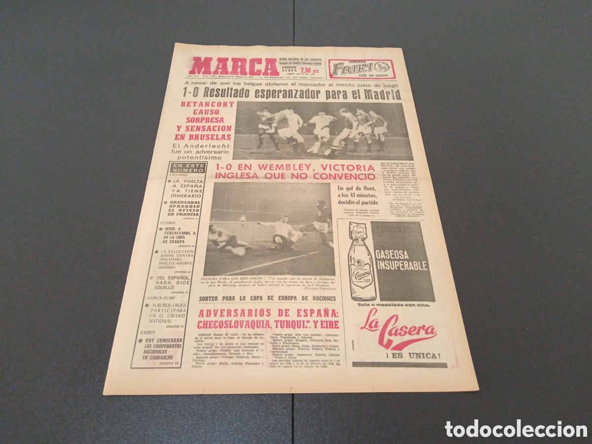 Coleccionismo deportivo: MARCA 24/02/1966 - Foto 1