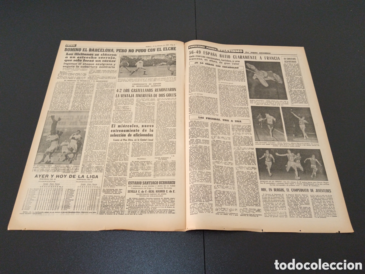 Coleccionismo deportivo: MARCA 27/02/1966 - Foto 3