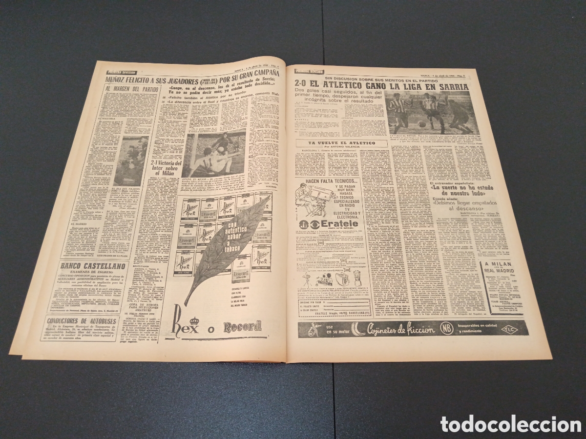 Coleccionismo deportivo: MARCA 04/04/1966 - Foto 3