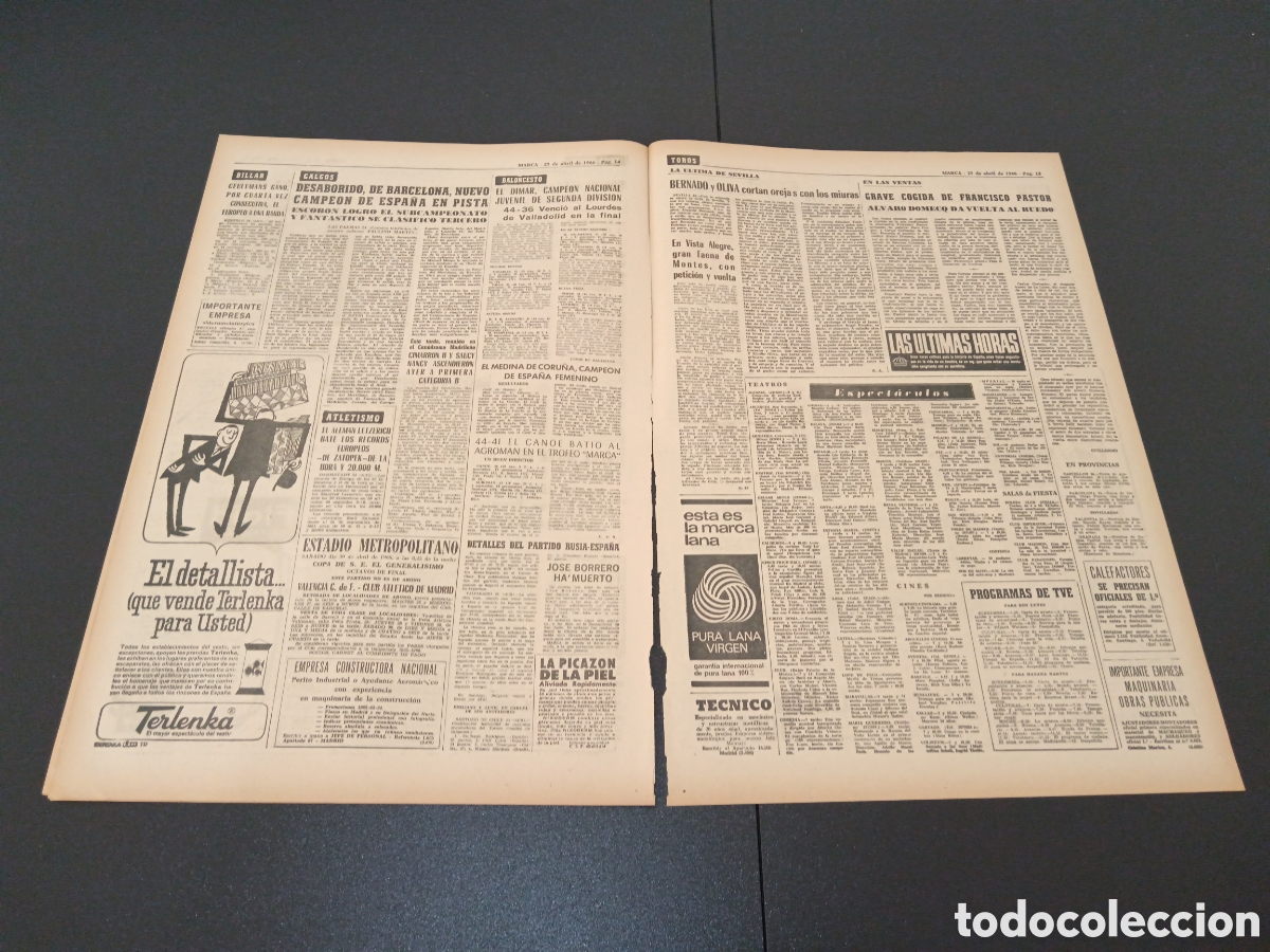 Coleccionismo deportivo: MARCA 25/04/1966 - Foto 6