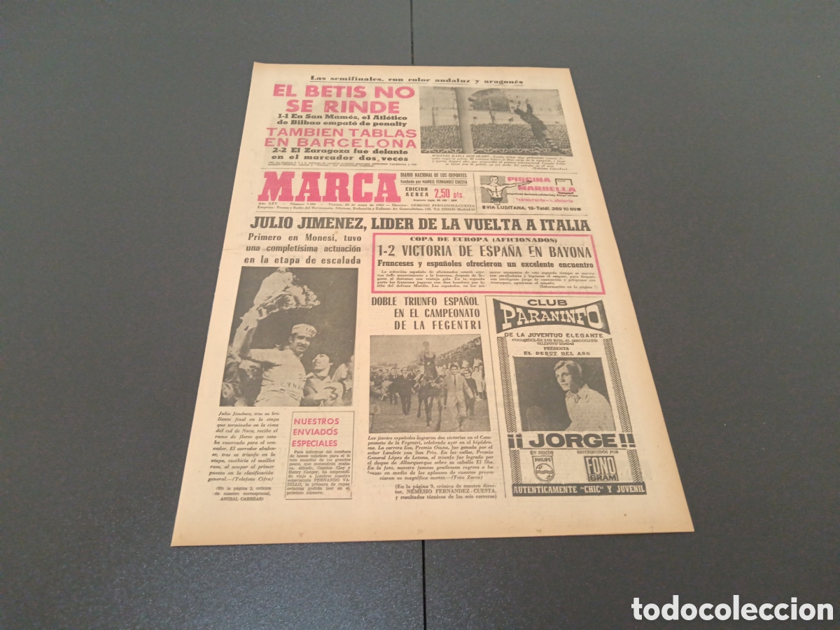 Coleccionismo deportivo: MARCA 20/05/1966 - Foto 1