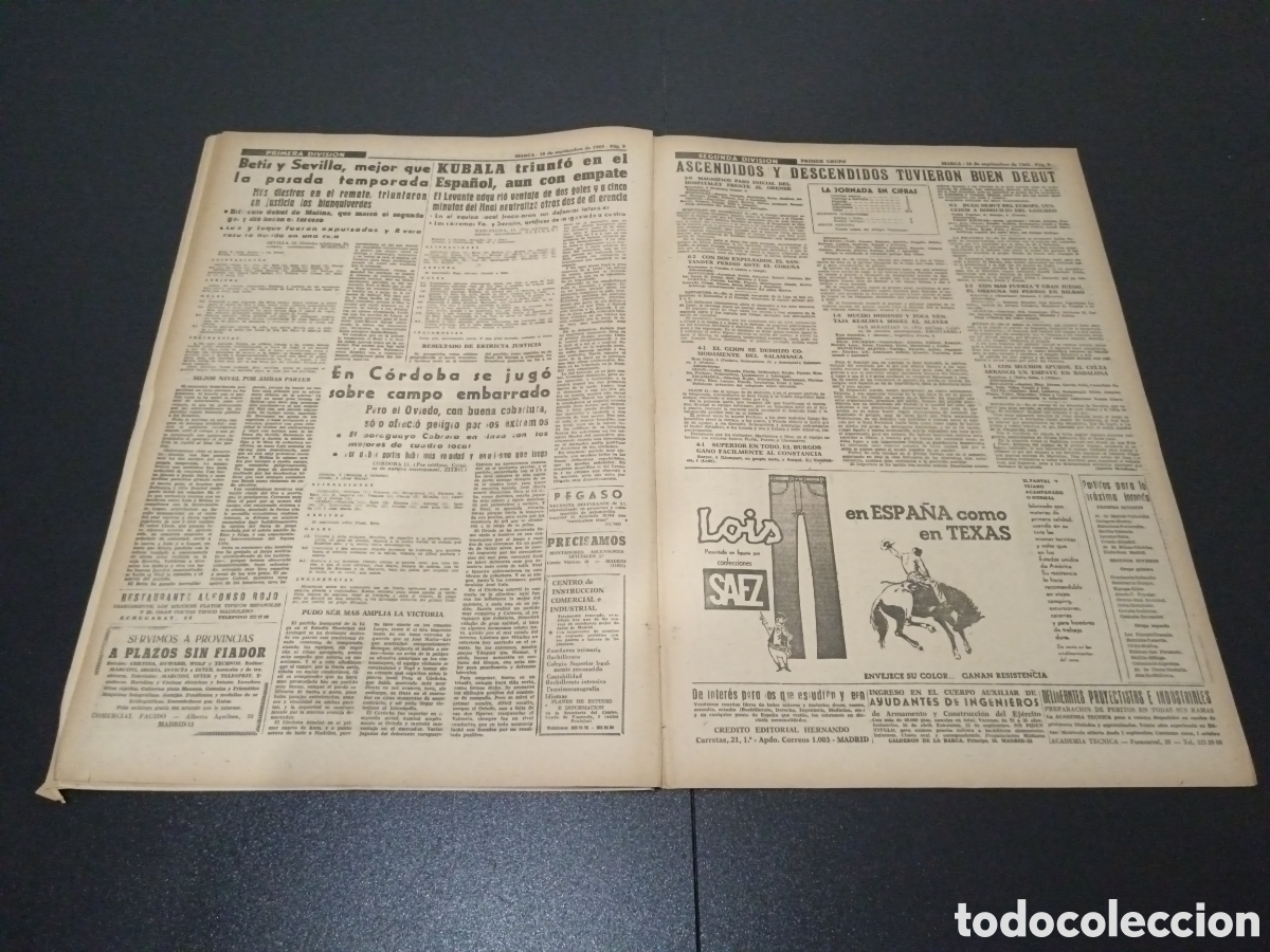 Coleccionismo deportivo: MARCA 16/09/1963 - Foto 5