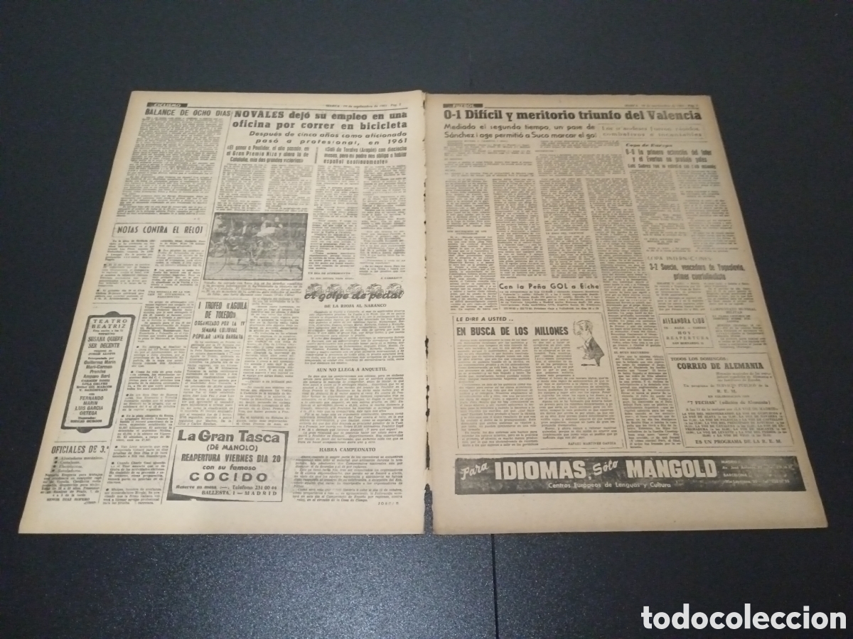 Coleccionismo deportivo: MARCA 19/09/1963 - Foto 2