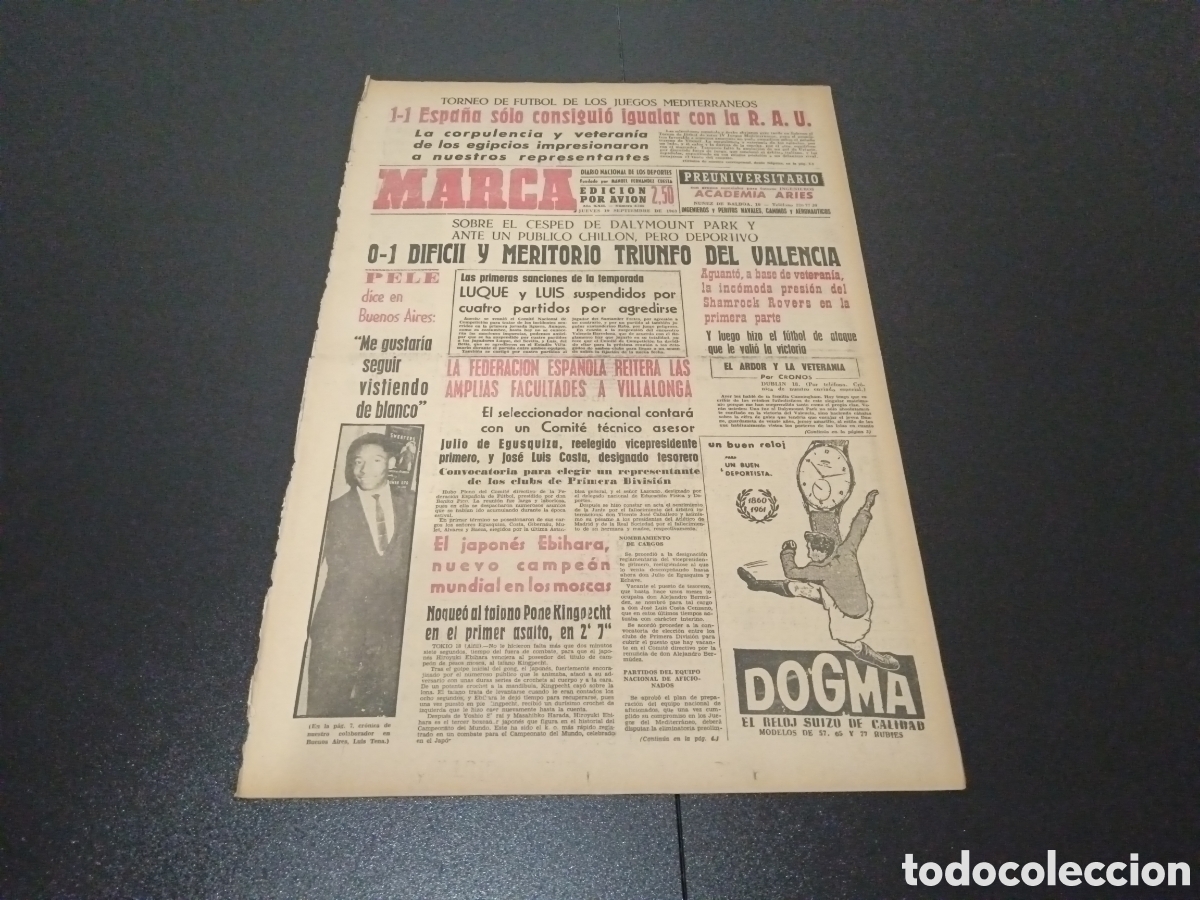 Coleccionismo deportivo: MARCA 19/09/1963 - Foto 1