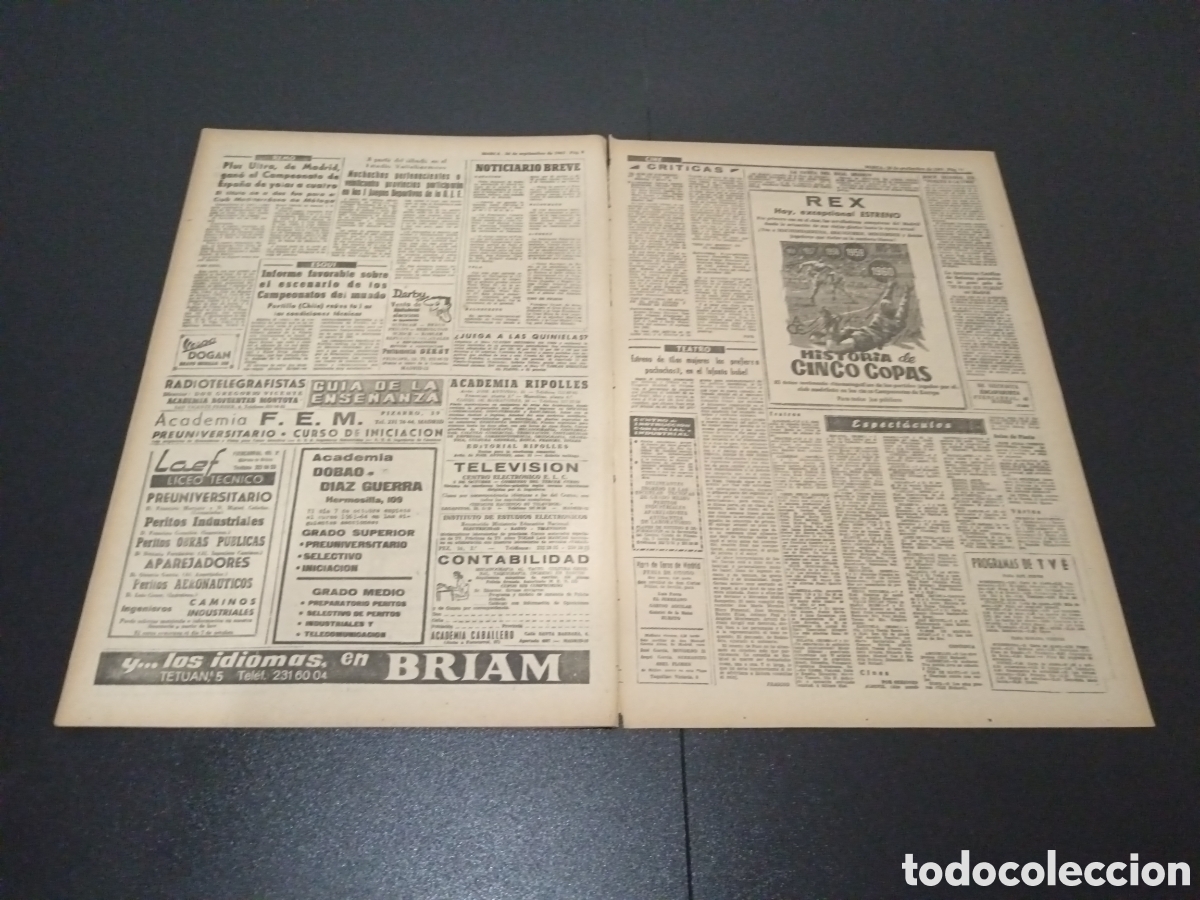 Coleccionismo deportivo: MARCA 26/09/1963 - Foto 5