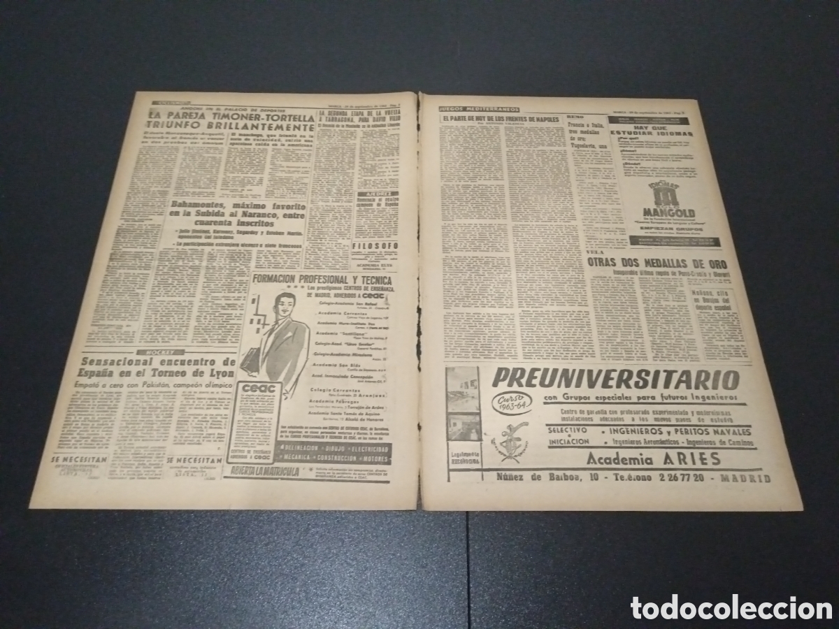 Coleccionismo deportivo: MARCA 29/09/1963 - Foto 2