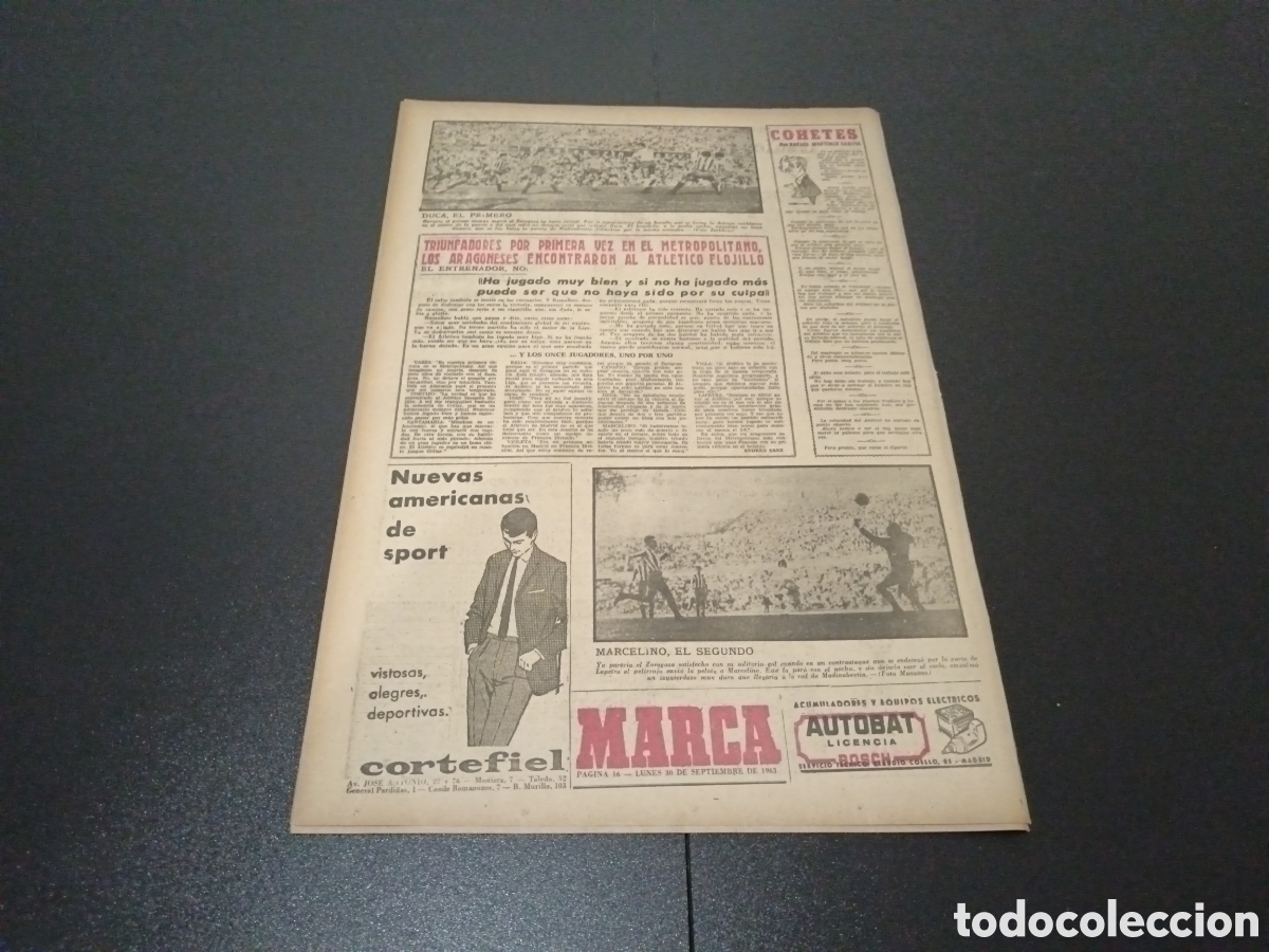 Coleccionismo deportivo: MARCA 30/09/1963 - Foto 7