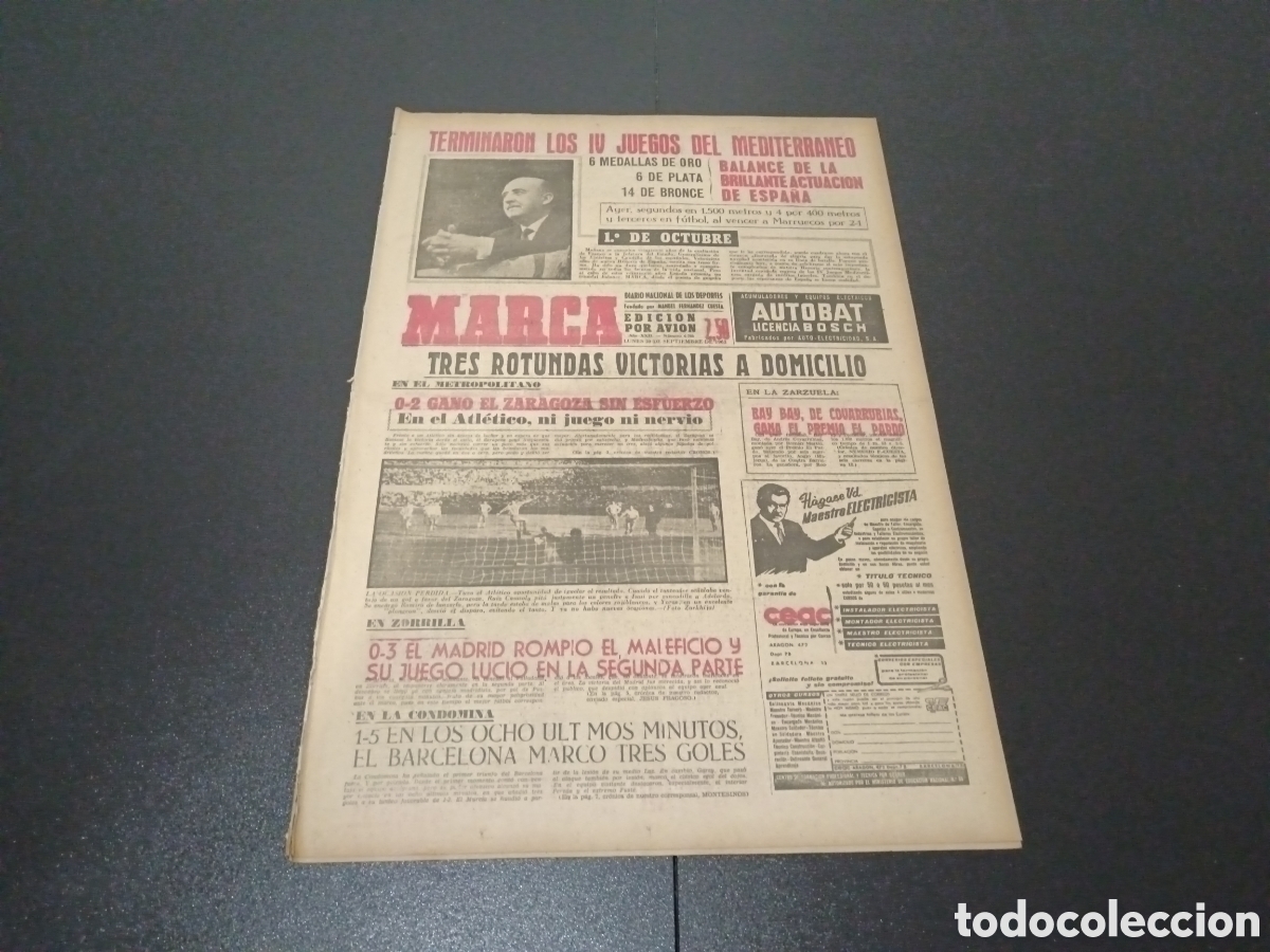 Coleccionismo deportivo: MARCA 30/09/1963 - Foto 1
