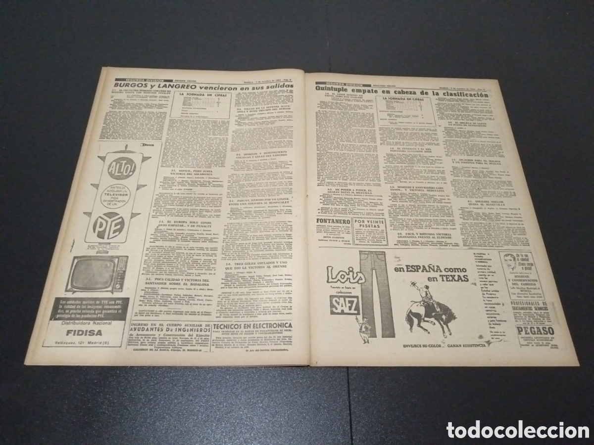 Coleccionismo deportivo: MARCA 7/10/1963 - Foto 5