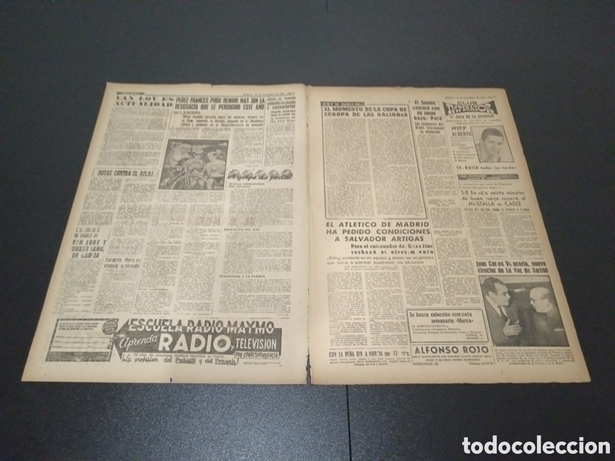 Coleccionismo deportivo: MARCA 14/11/1963 - Foto 2