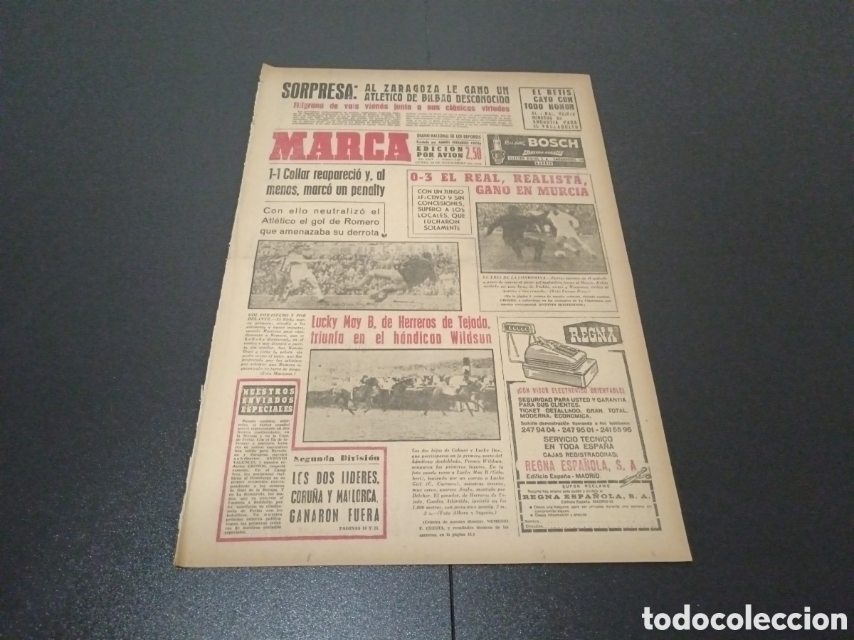 Coleccionismo deportivo: MARCA 18/11/1963 - Foto 1