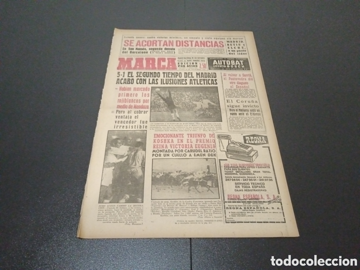 Coleccionismo deportivo: MARCA 25/11/1963 - Foto 1