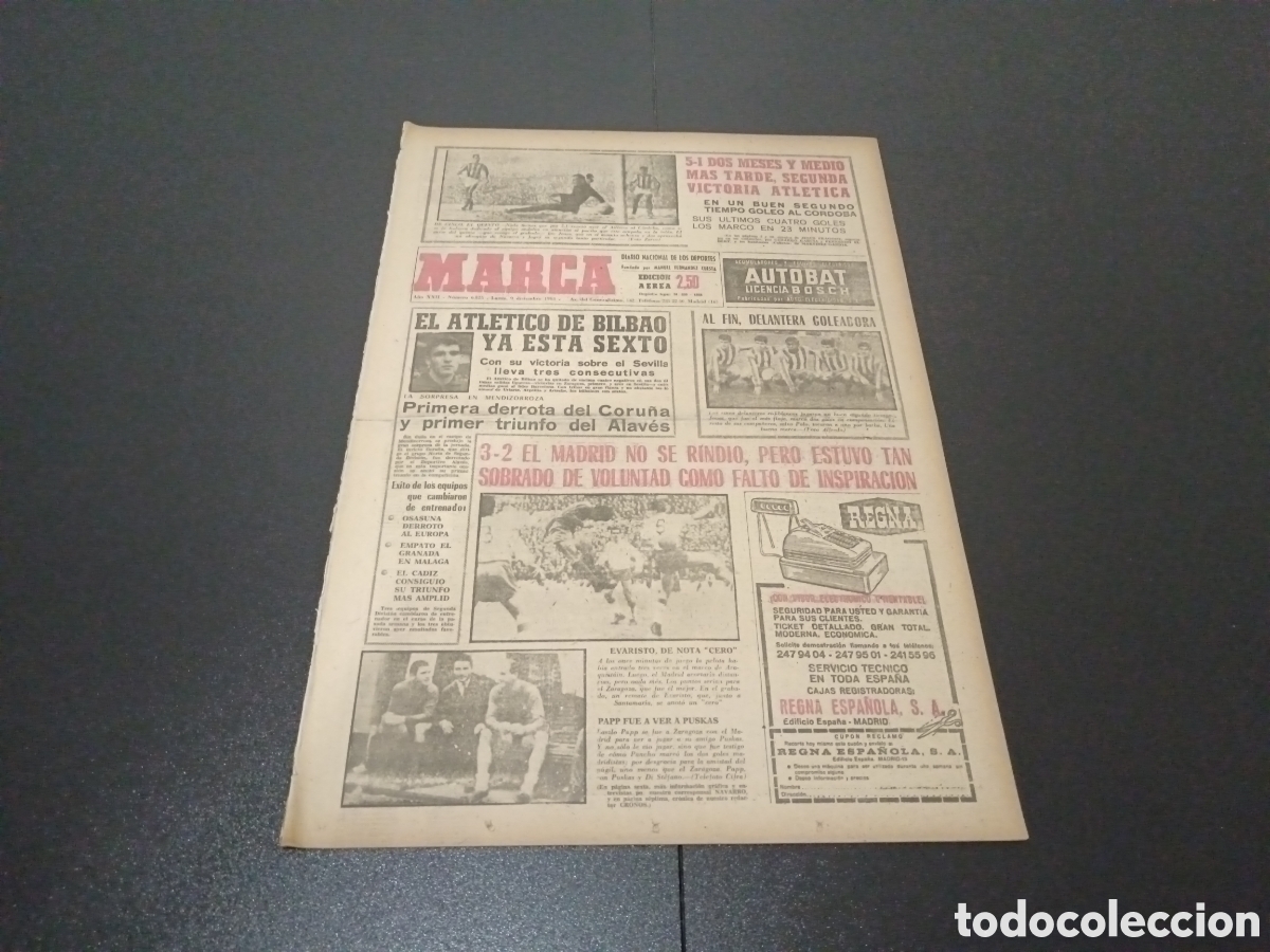 Coleccionismo deportivo: MARCA 09/12/1963 - Foto 1