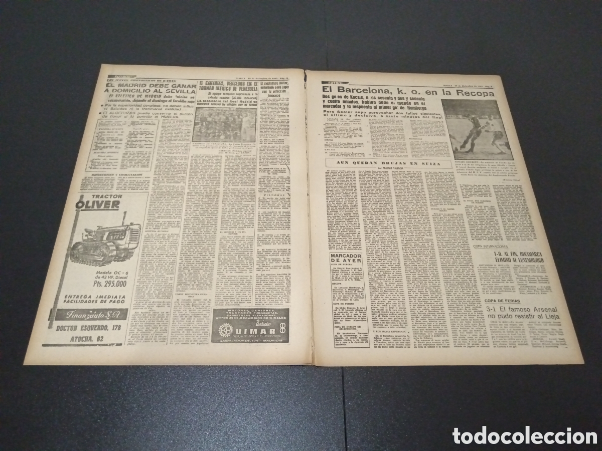 Coleccionismo deportivo: MARCA 19/12/1963 - Foto 3